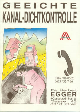 01-1990 1. Werbeaussendung für Kanaldichtkontrolle